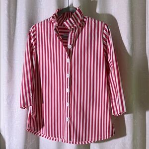 Chic Striped Button-Up Blouse